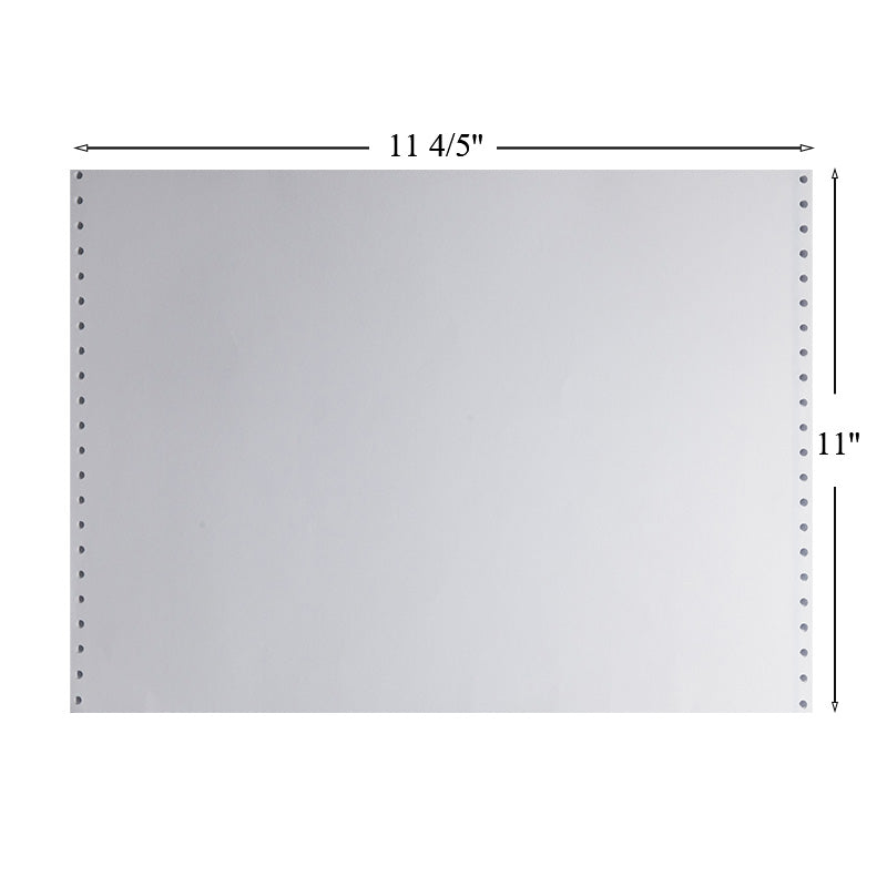 Bentu Continuous Paper, 11 4/5" x 11", 10 lbs., White-Red, 1000 Sheets/Carton