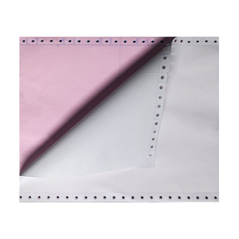 Bentu Continuous Paper, 9.5" x 5.5", 8 lbs., White-Red, 1000 Sheets/Carton