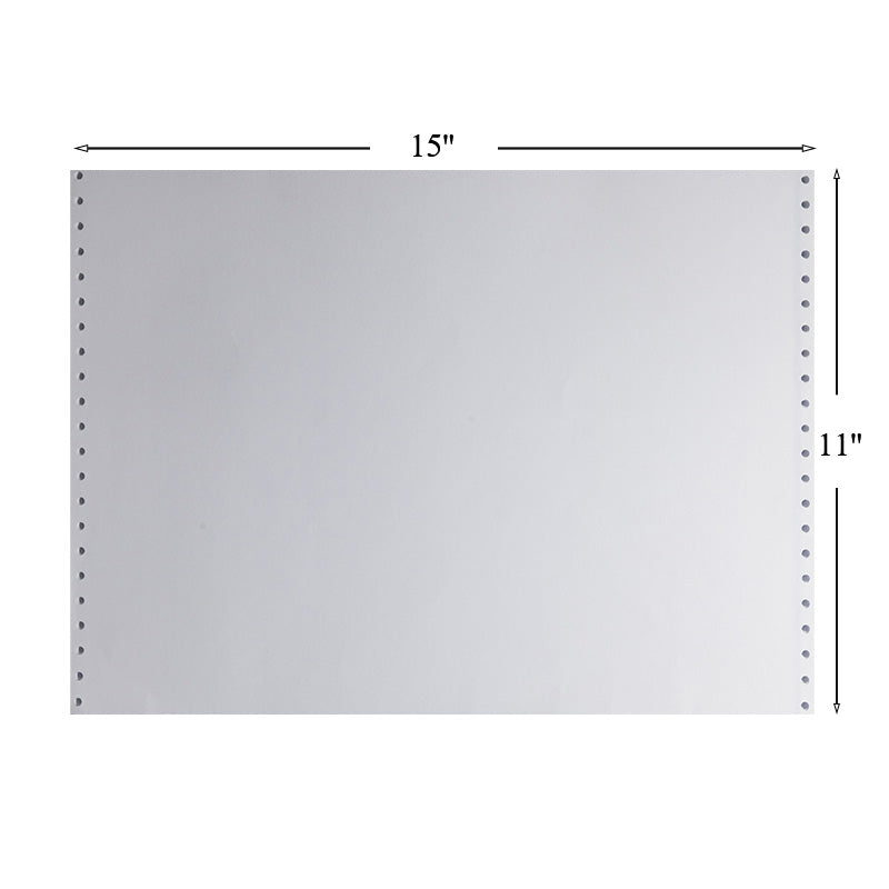 Bentu Continuous Paper, 15" x 11", 12.3 lbs., White-Red, 1000 Sheets/Carton