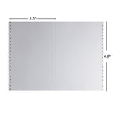 Bentu Continuous Paper, 9.5" x 5.5", 8 lbs., White-Red, 1000 Sheets/Carton