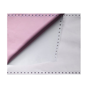 Bentu Continuous Paper, 11 4/5" x 11", 10 lbs., White-Red, 1000 Sheets/Carton