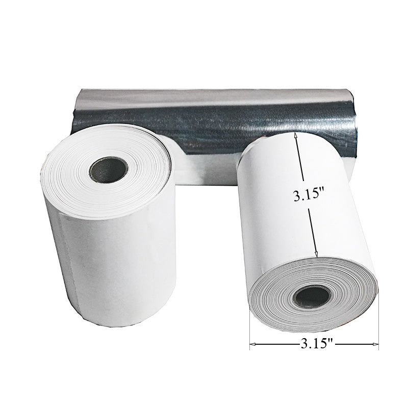 Bentu One-Ply Thermal Cash Register/Point of Sale Roll, 3.15" x 3.15", 24 lbs, White, 37 meters/Roll, 50 Rolls/Carton