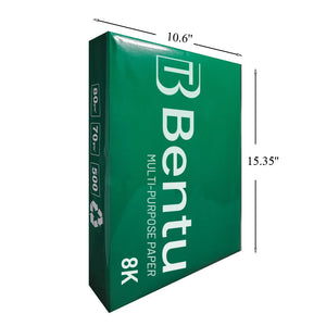 Bentu 10.6" x 15.35" (8K) Copy Paper, 34.15 lbs.,103 Brightness, 500 Sheets/Ream, 4 Reams/Carton