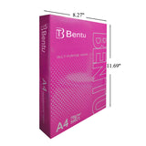 Bentu 8.27" x 11.69" (A4) Copy Paper, 46 lbs.,103 Brightness, 500 Sheets/Ream, 8 Reams/Carton