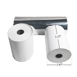 Bentu One-Ply Thermal Cash Register/Point of Sale Roll, 3.15" x 1.97", 18 lbs, White, 13.5 meters/Roll, 100 Rolls/Carton