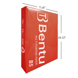 Bentu 10.12" x 7.16" (B5) Copy Paper, 31 lbs.,103 Brightness, 500 Sheets/Ream, 8 Reams/Carton